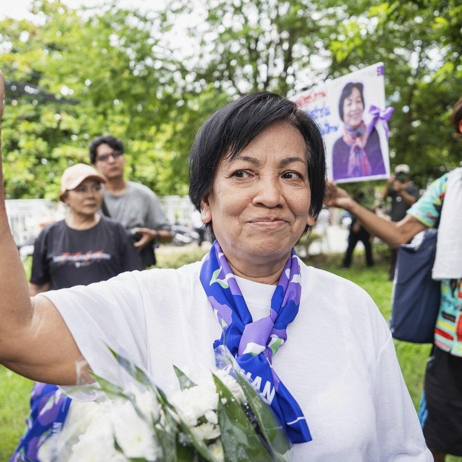A royal pardon frees a Thai woman serving a 43-year prison term for defaming the monarchy